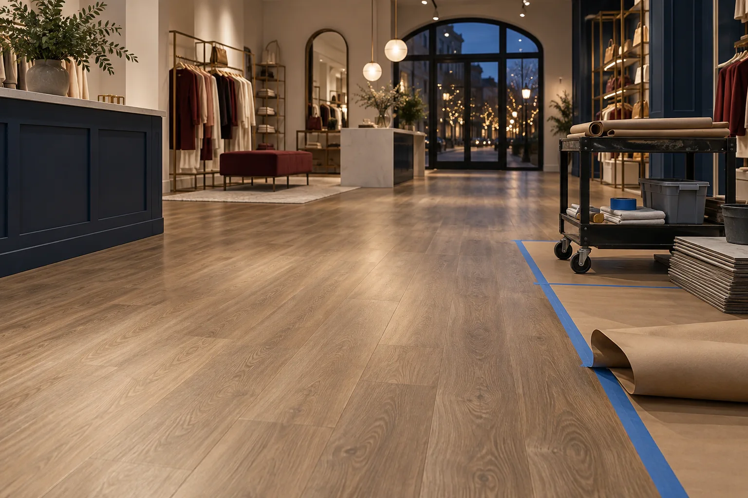 Commercial flooring installation schedule